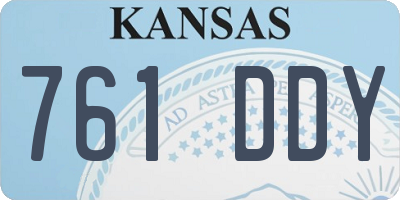 KS license plate 761DDY