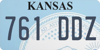 KS license plate 761DDZ