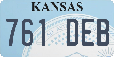 KS license plate 761DEB