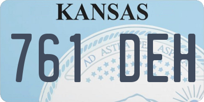 KS license plate 761DEH