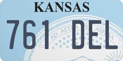 KS license plate 761DEL