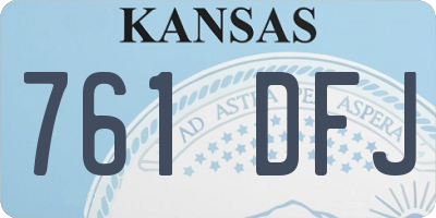 KS license plate 761DFJ