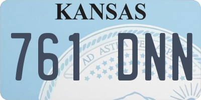 KS license plate 761DNN