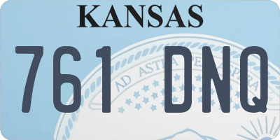 KS license plate 761DNQ