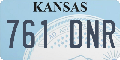 KS license plate 761DNR
