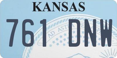 KS license plate 761DNW
