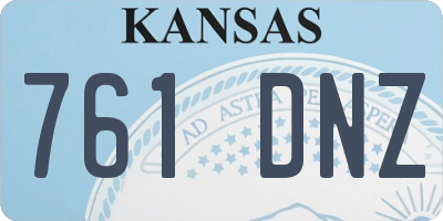 KS license plate 761DNZ