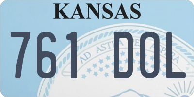KS license plate 761DOL