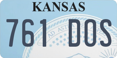 KS license plate 761DOS