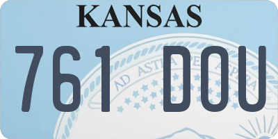 KS license plate 761DOU