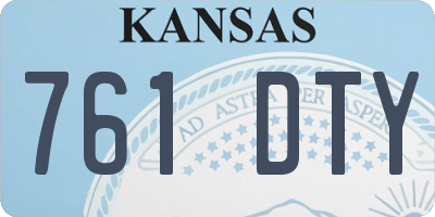 KS license plate 761DTY