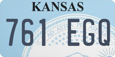 KS license plate 761EGQ