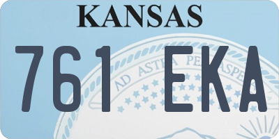 KS license plate 761EKA