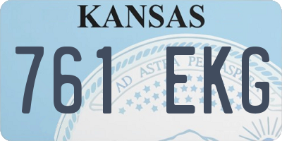 KS license plate 761EKG
