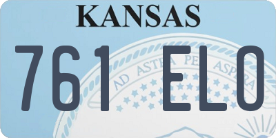 KS license plate 761ELO