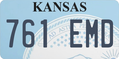 KS license plate 761EMD