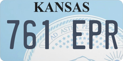 KS license plate 761EPR