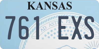 KS license plate 761EXS