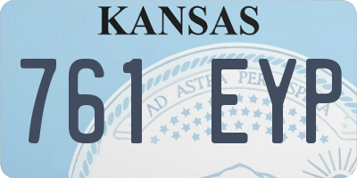 KS license plate 761EYP