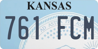 KS license plate 761FCM
