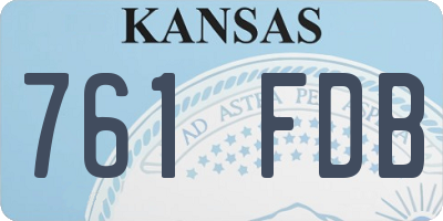 KS license plate 761FDB