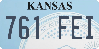 KS license plate 761FEI
