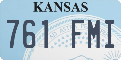 KS license plate 761FMI