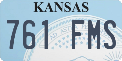 KS license plate 761FMS