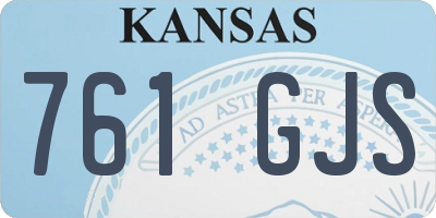 KS license plate 761GJS