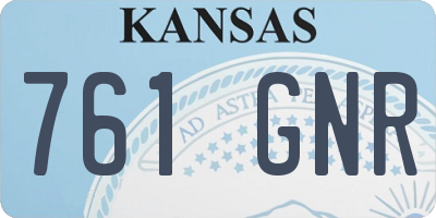 KS license plate 761GNR