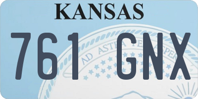 KS license plate 761GNX