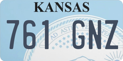 KS license plate 761GNZ