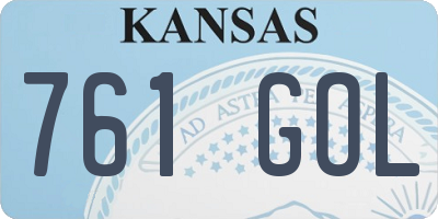 KS license plate 761GOL