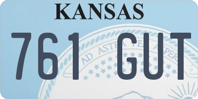 KS license plate 761GUT
