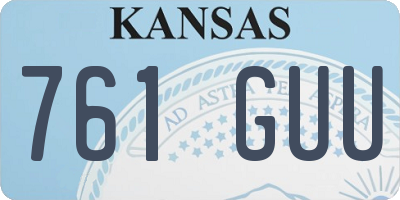 KS license plate 761GUU