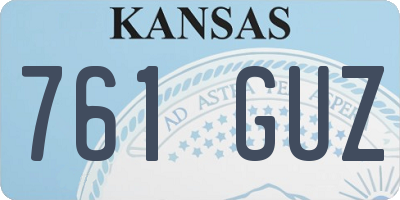 KS license plate 761GUZ