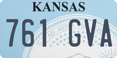 KS license plate 761GVA