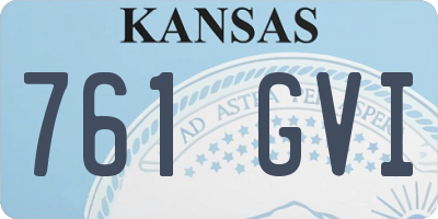 KS license plate 761GVI