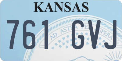 KS license plate 761GVJ