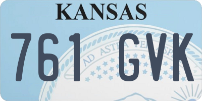 KS license plate 761GVK