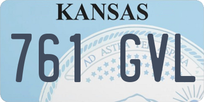 KS license plate 761GVL