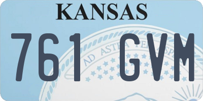 KS license plate 761GVM