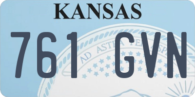 KS license plate 761GVN