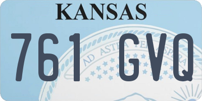 KS license plate 761GVQ