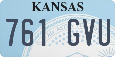 KS license plate 761GVU