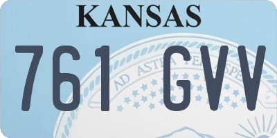 KS license plate 761GVV