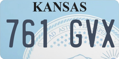 KS license plate 761GVX