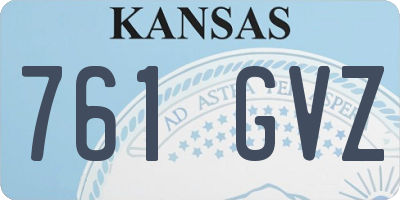 KS license plate 761GVZ
