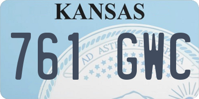 KS license plate 761GWC