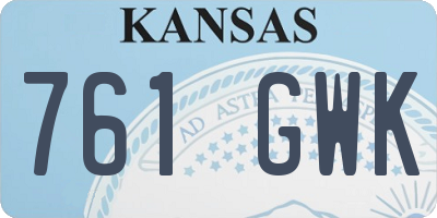 KS license plate 761GWK